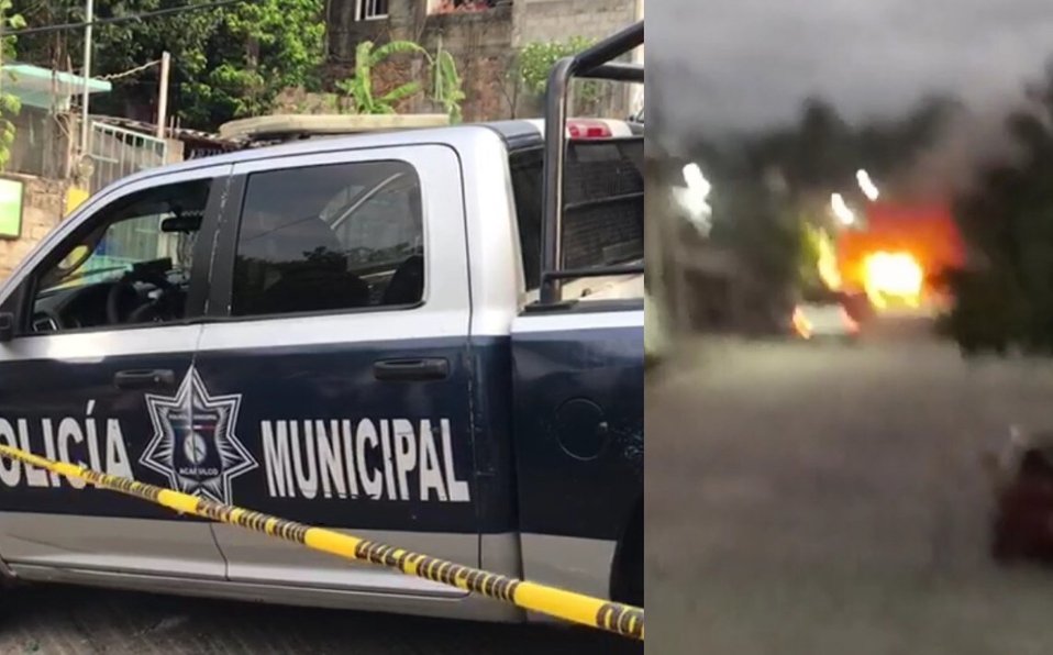 En Oaxaca, enfrentamiento deja dos vehículos incendiados y un lesionado
