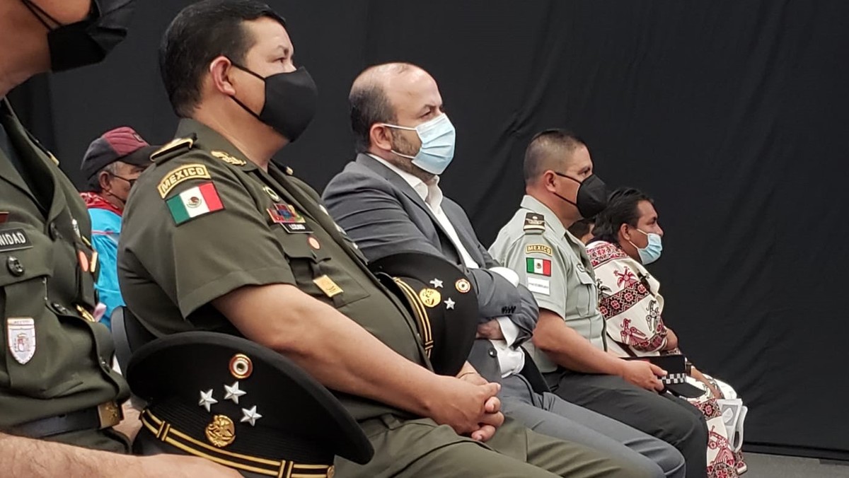 Ricardo Villanueva, rector de la Universidad de Guadalajara, en el tercer informe de gobierno de Álfaro. (Pablo Núñez)