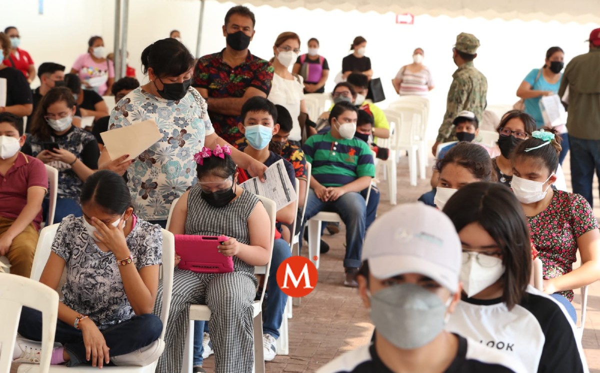 Vacunación covid a menores en Tamaulipas. (Yazmín Sánchez)