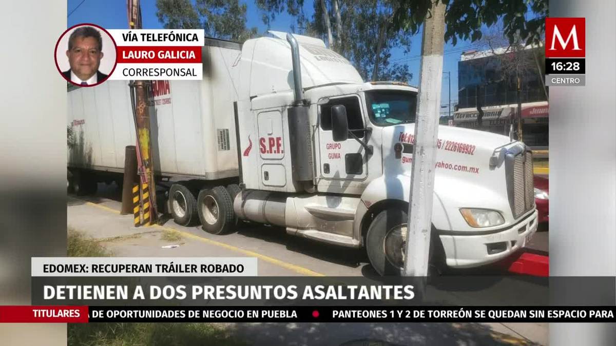 Elementos de la policía de Ecatepec recuperaron un tráiler robado
