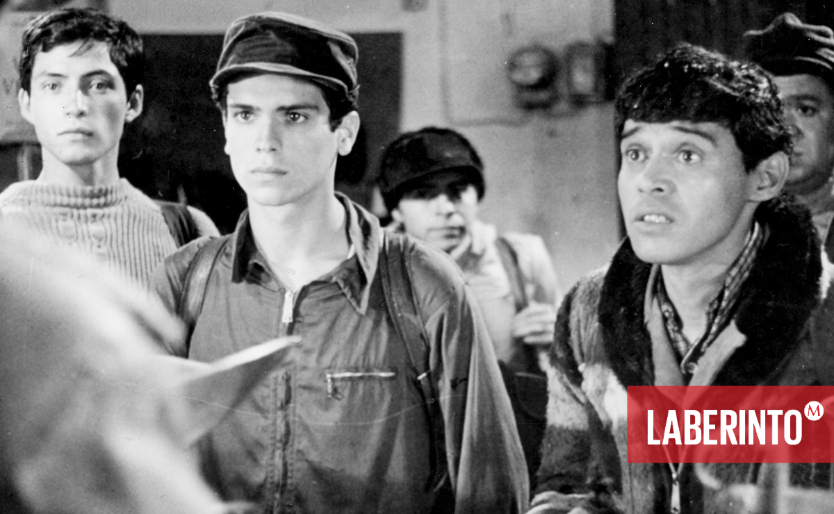 Gerardo Vigil, Jaime Garza, Carlos Chávez, Roberto Sosa y Arturo Alegro en 'Canoa'. (Filmoteca UNAM)