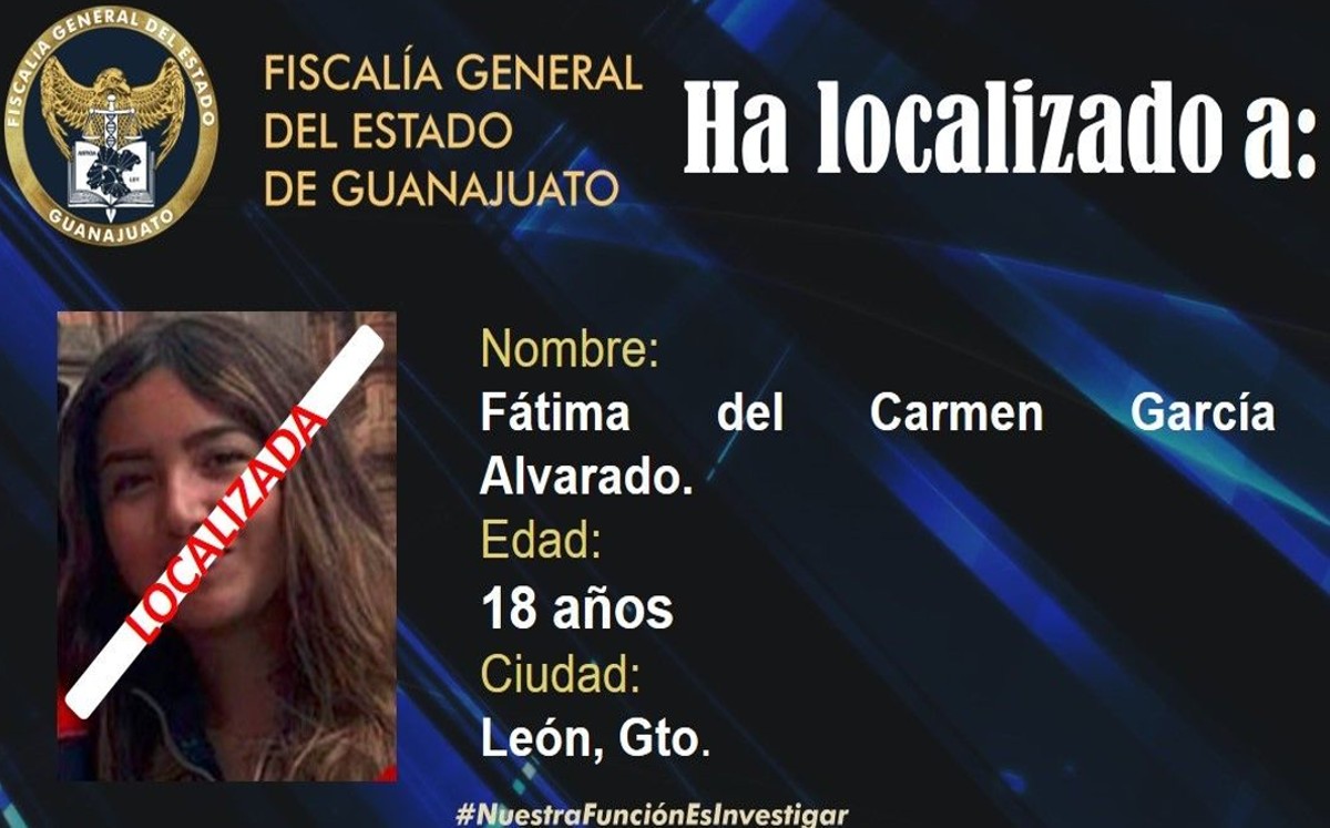 Fátima del Carmen fue reportada como desaparecida el 27 de octubre en la ciudad de León.