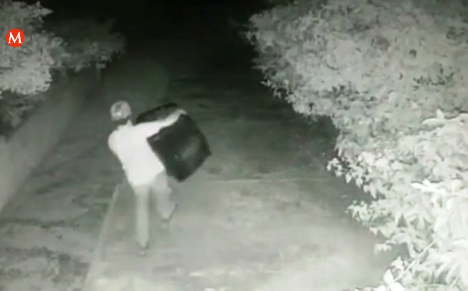 cámaras sorprenden a ladrón que saqueó asilo de ancianos