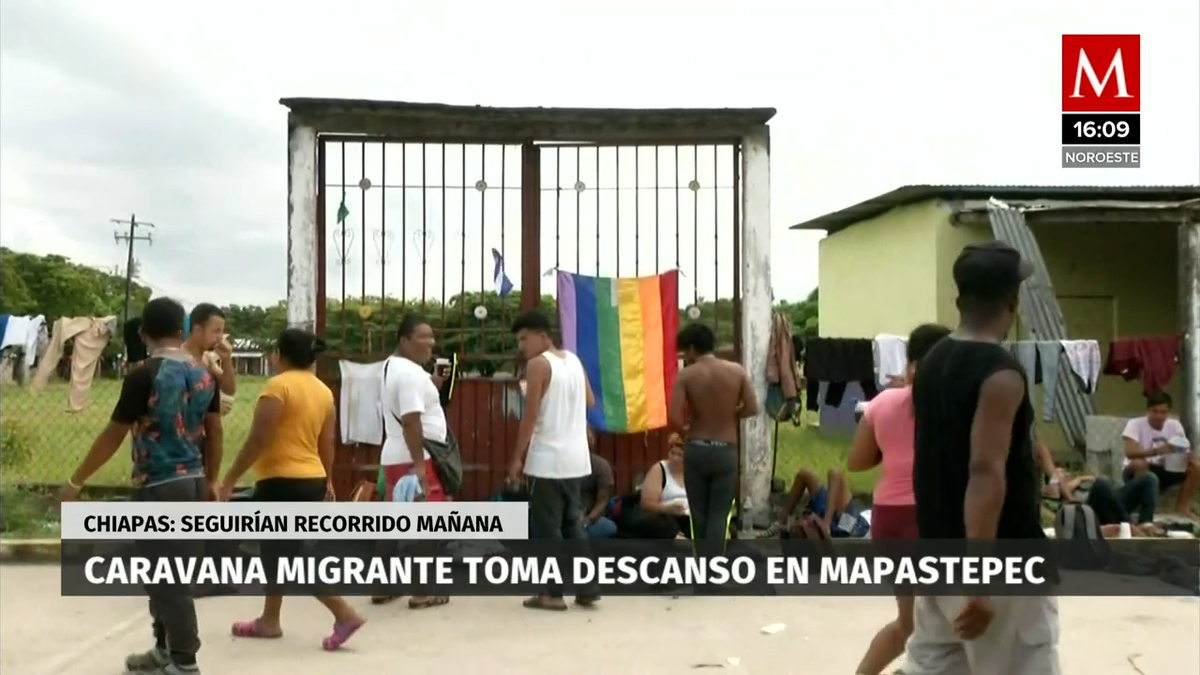 Caravana migrante seguirá descansando en Mapastepec, Chiapas