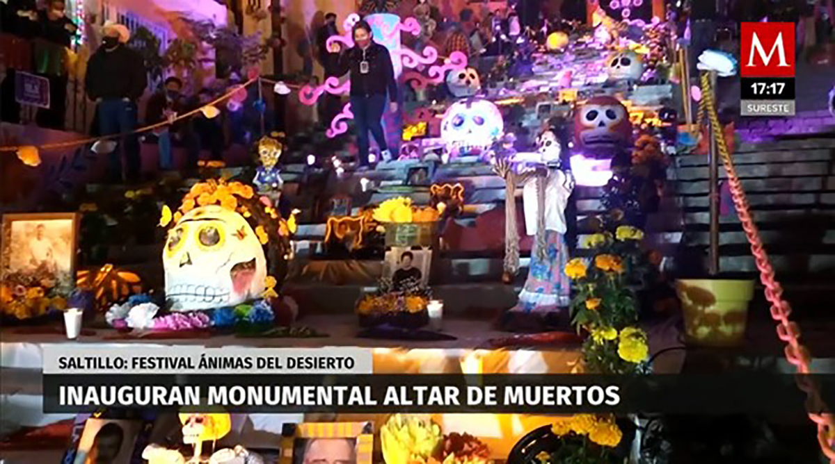 Inauguran monumental altar de muertos en Saltillo