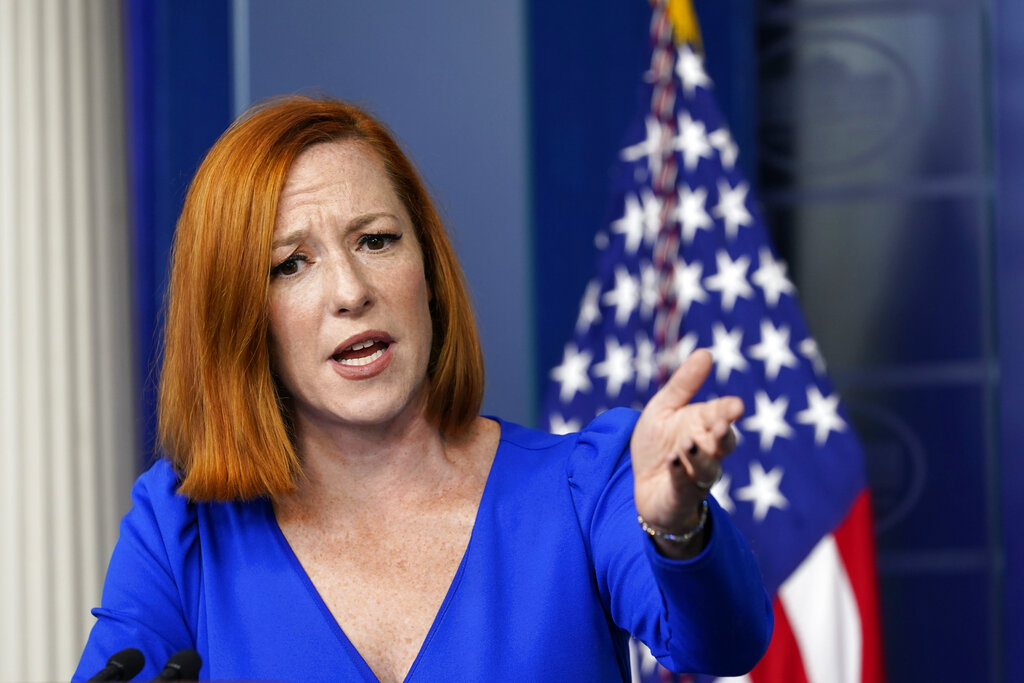Jen Psaki, secretaria de prensa de la Casa Blanca. (AP)