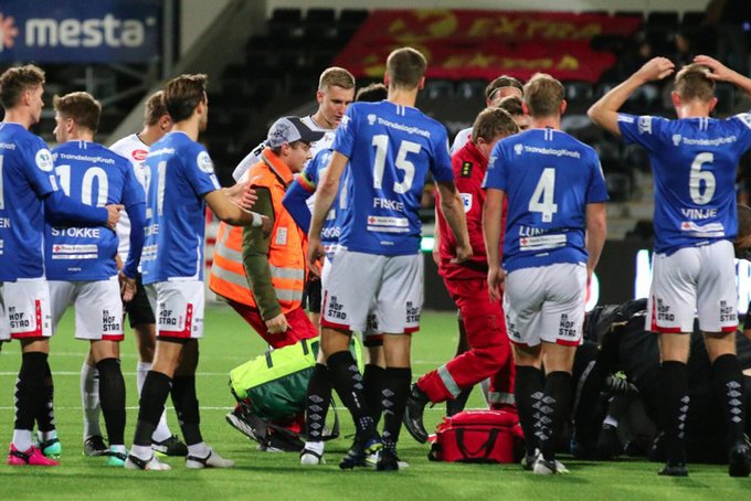Jugador sufre una crisis cardíaca en pleno partido en Noruega (Twitter)