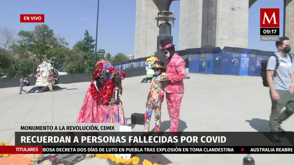 Recuerdan a personas fallecidas por covid en el monumento a la revolución