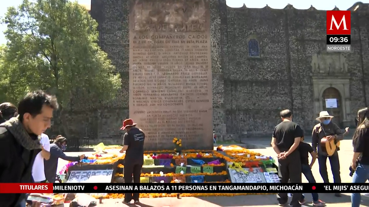 Instalan ofrenda en comité del 68 en Tlatelolco