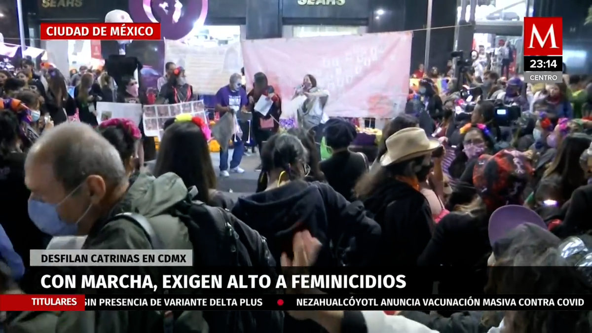 Con Marcha de las Catrinas en CdMx, exigen justicia por feminicidios