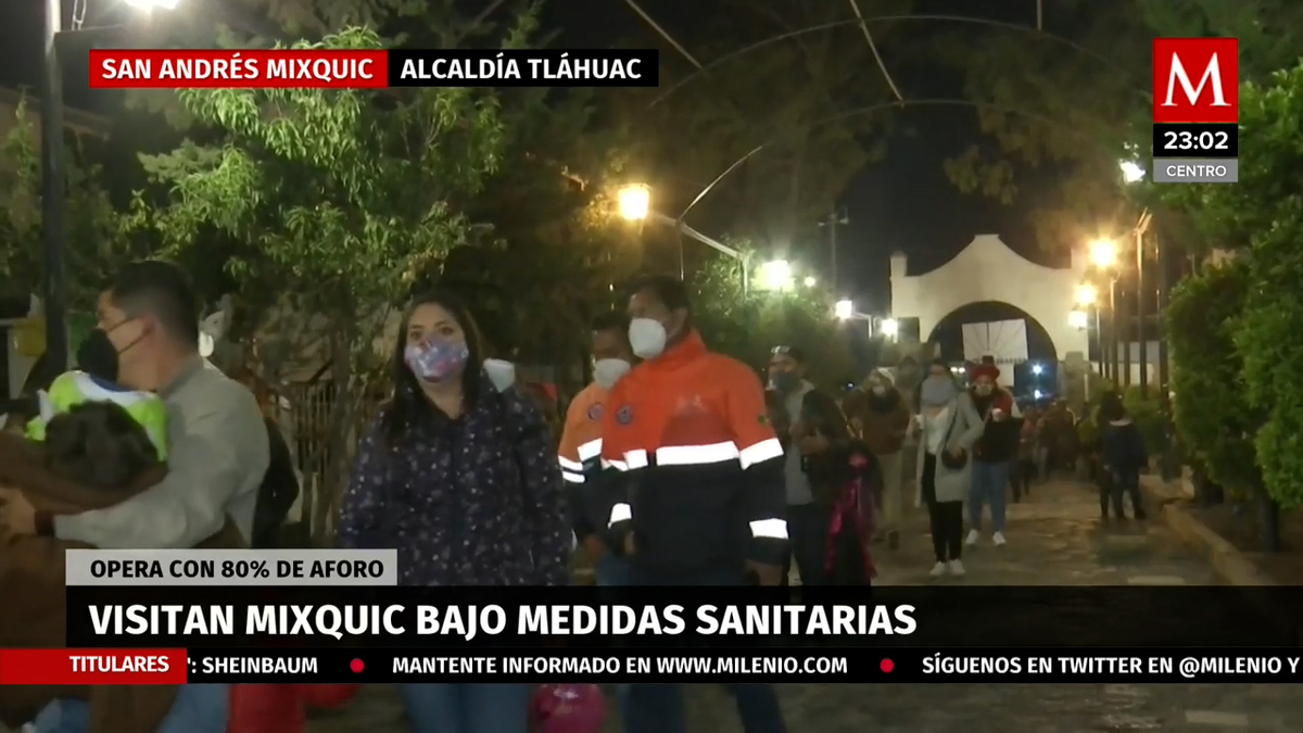 Mixquic. Con flores, celebran Día de Muertos en panteones