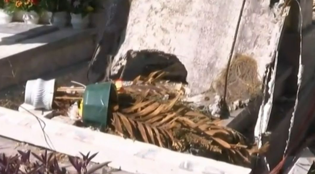 Panteón Jardín Español: vandalizan tumbas en Monterrey. Foto: Especial