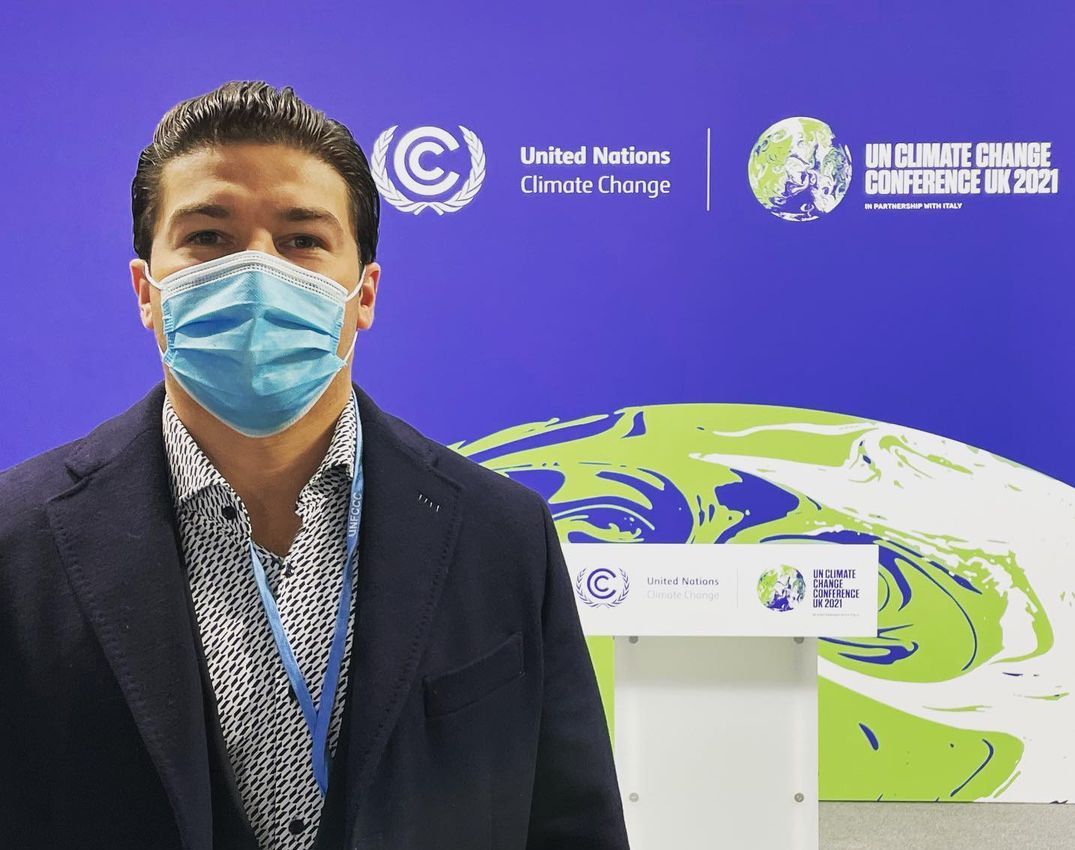 Samuel García en la Cumbre de Cambio Climático. Foto: Especial.