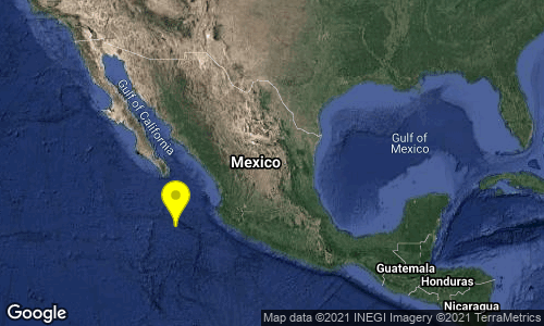 El temblor se localizó 421 km al Suroeste de Puerto Vallarta. (Especial)