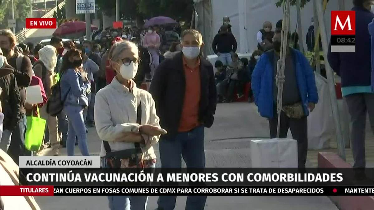 Continua vacunación a menores con comorbilidades en Coyoacán