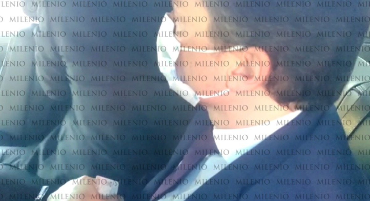 Emilio Lozoya en su llegada al reclusorio Norte para comparecer.