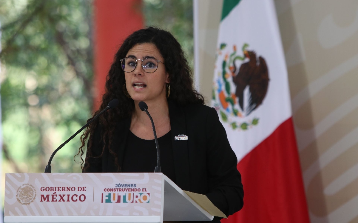 Luisa María Alcalde, secretaria de Trabajo y Previsión Social, durante un evento en Xochimilco. (Cuartoscuro)