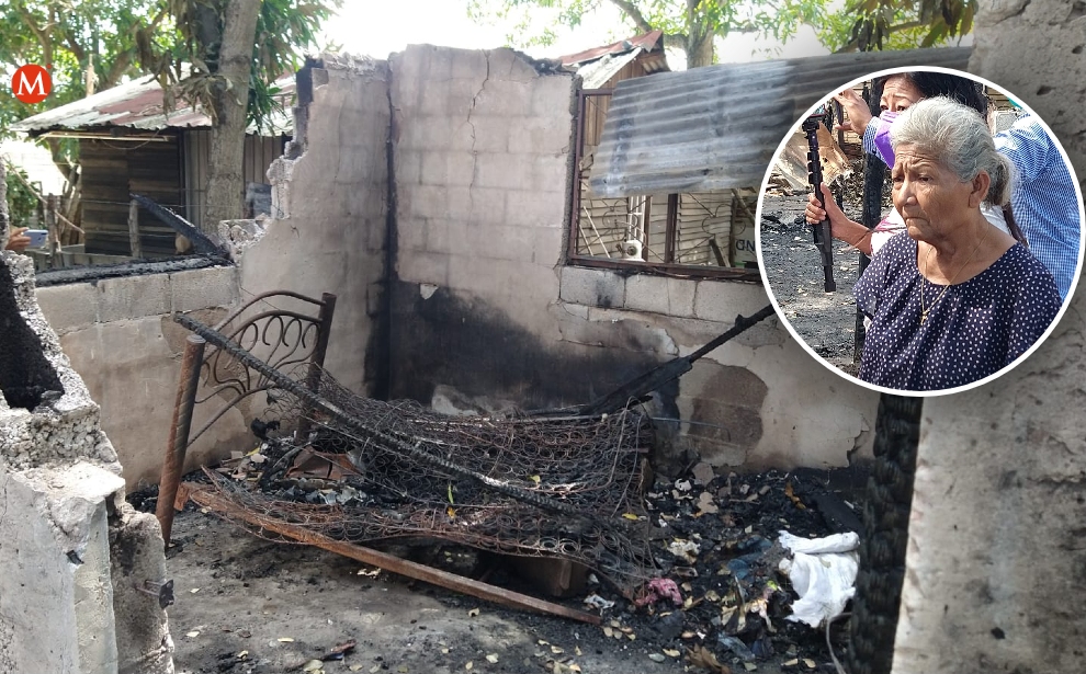 Por un corto circuito de pinitio de navidd se incendio su casa (Anahy Meza)