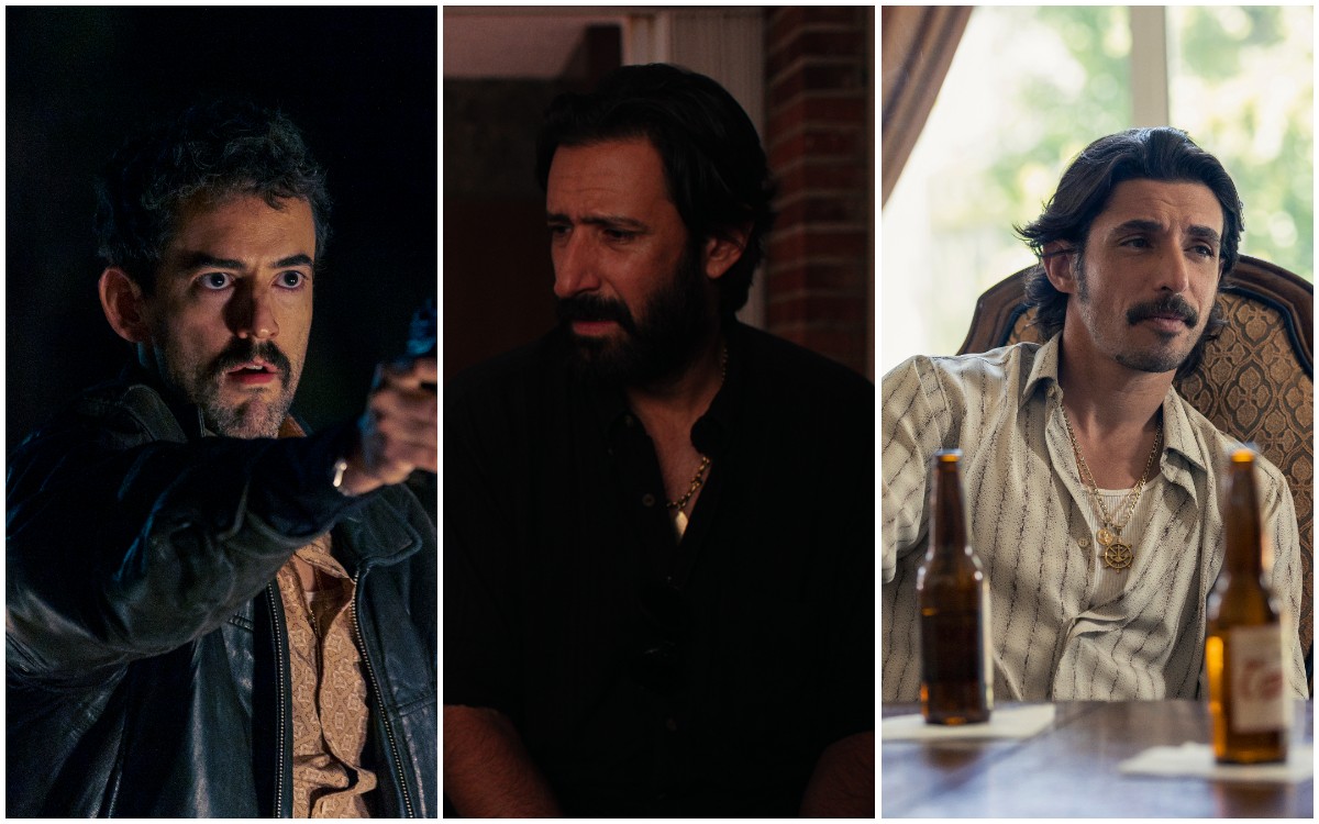 Luis Gerardo Méndez, José María Yazpik y Alberto Guerra en Narcos: México