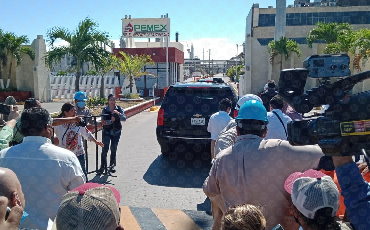 Visita de AMLO a refinería Madero. (Antonio Campos)