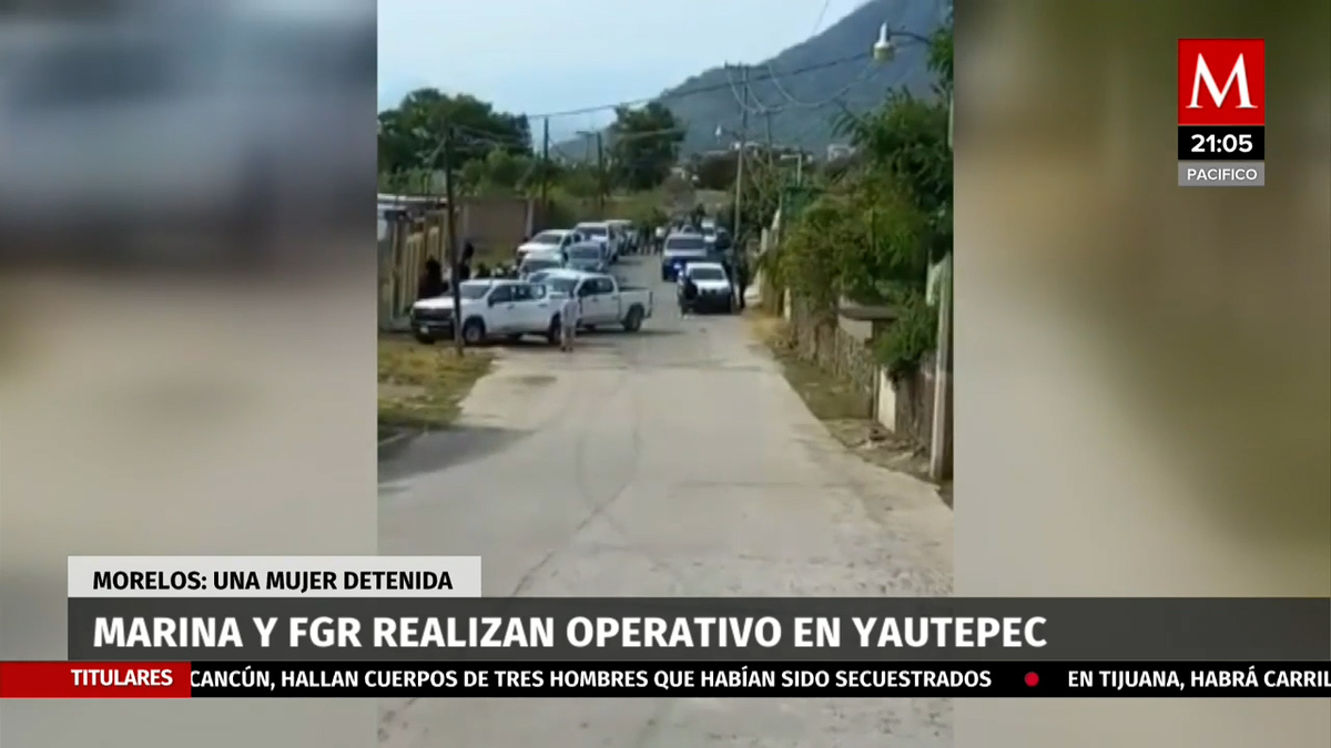 Marina y FGR realizan operativo en Yautepec, Morelos