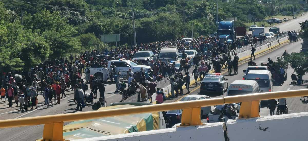 Los migrantes se encuentran en la localidad de Calera, Chiapas. (Abraham Jiménez)