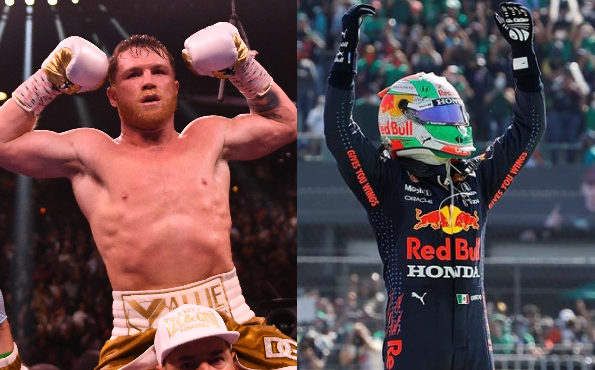 Canelo Álvarez y Sergio Pérez (AFP / EFE)
