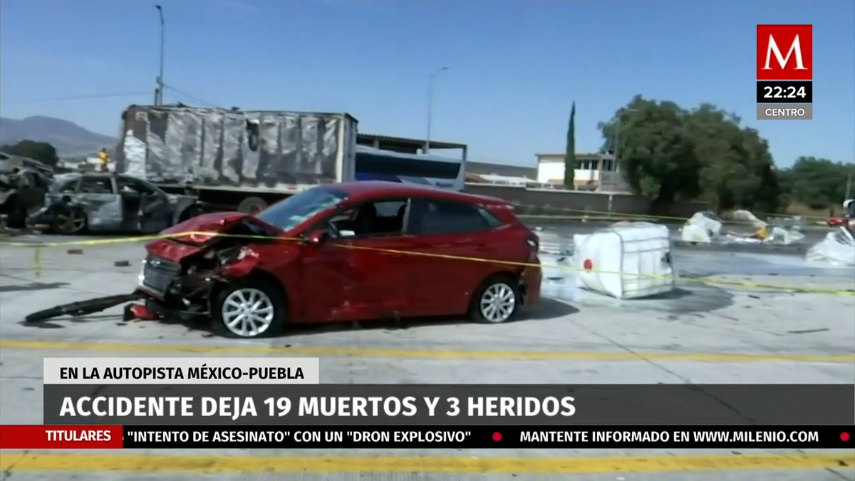 Confirman muerte de 19 personas en accidente de la México-Puebla