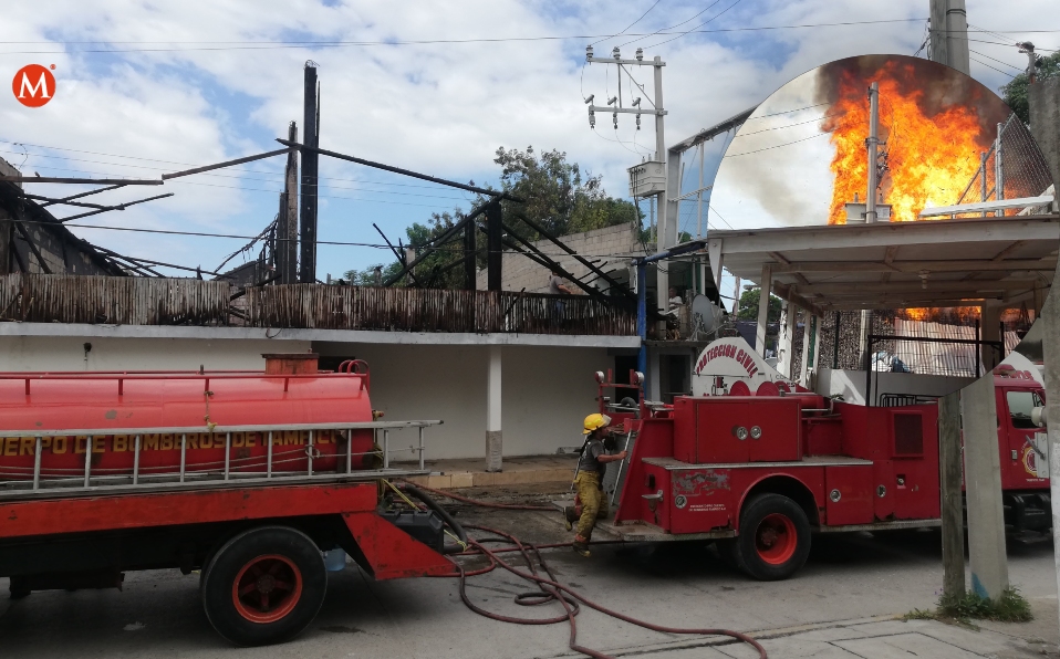 Incendio registrado en Tampico durante la tarde de domingo