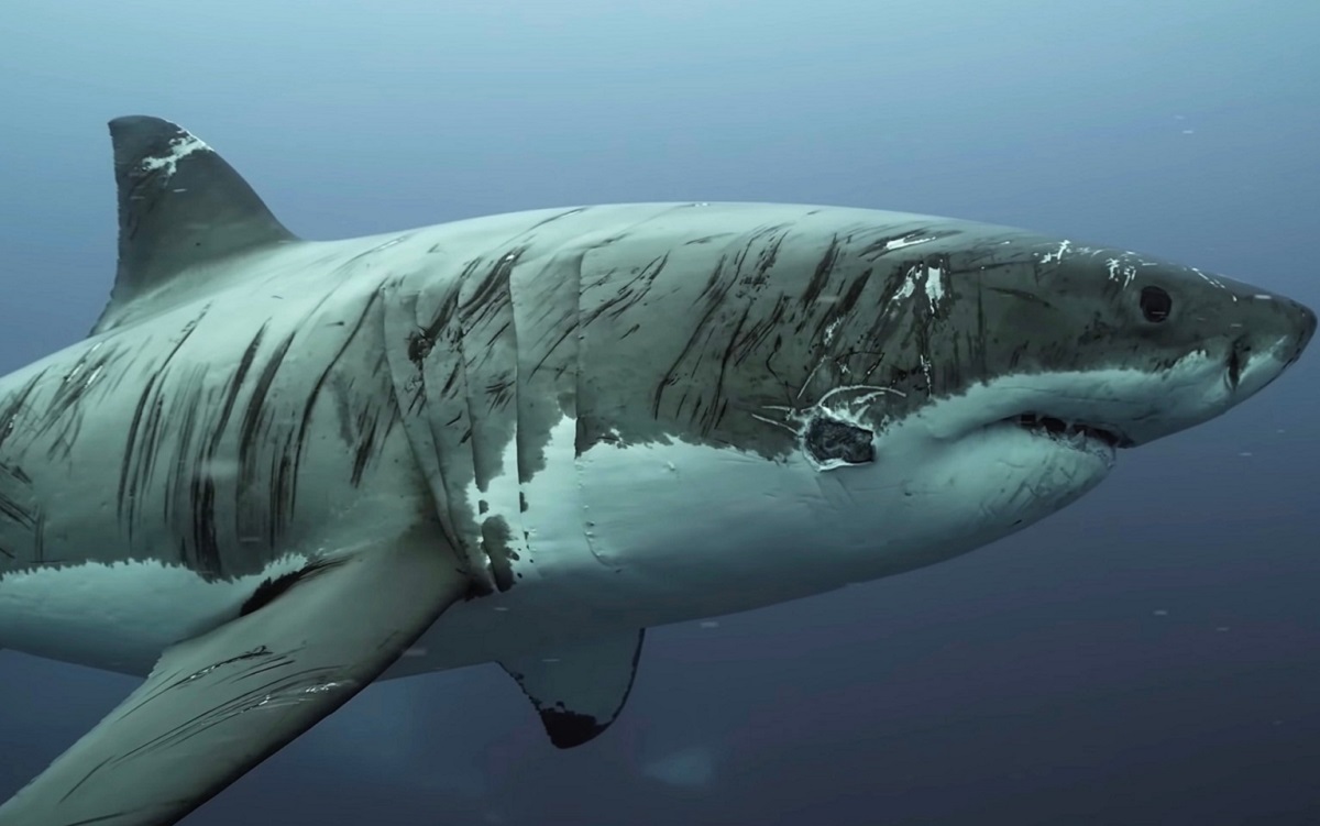 Tiburón blanco con cicatrices. (Foto: Sea Dragon Films)