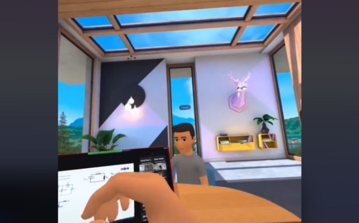 Usuario muestra cómo luce tomar clases en el metaverso (TikTok).