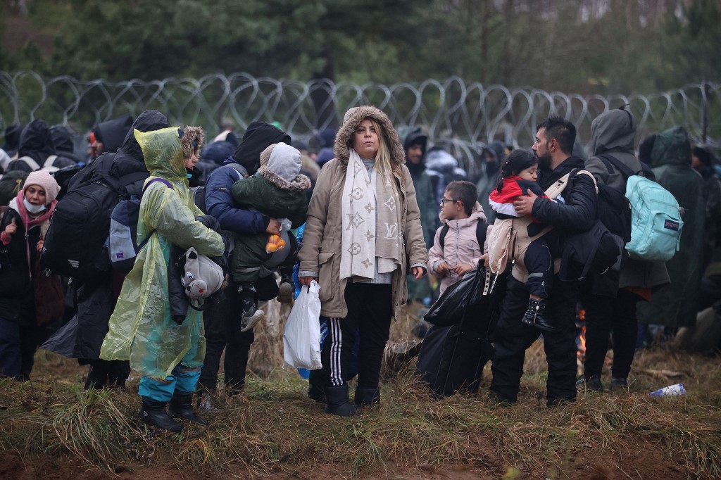 La crisis migratoria se ha estado disparando en la frontera entre Polonia y Bielorrusia. (AFP)