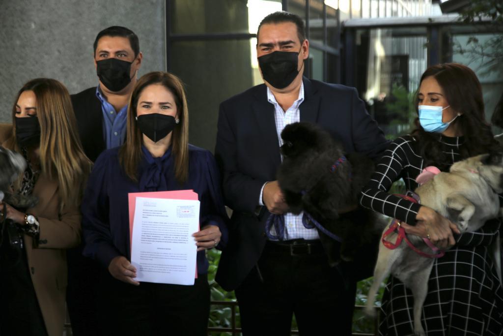 Los diputados del PRI llevaron a sus mascotas al Congreso. Foto: Especial