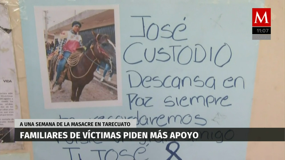 Familiares de víctimas piden apoyo a una semana de masacre en Tarecuato
