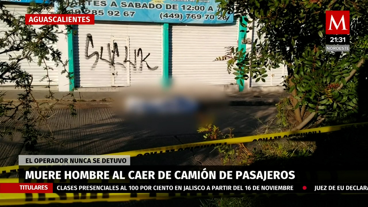 Aguascalientes. Hombre muere tras caer de camión y chofer intenta huir