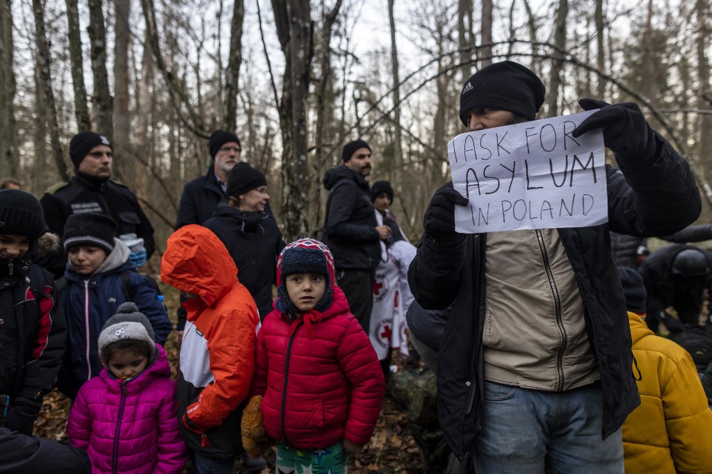 La crisis migratoria en Polonia con Bielorrusia se ha intensificado en las últimas semanas. (AFP)