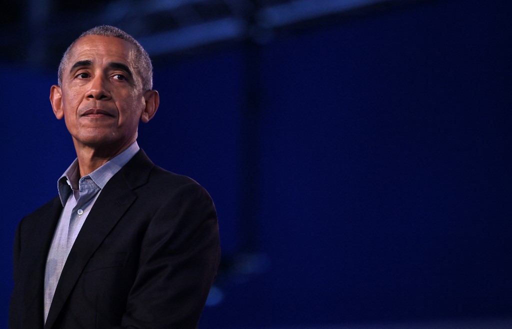 El ex presidente de EU, Barack Obama, durante la COP26. (AFP)