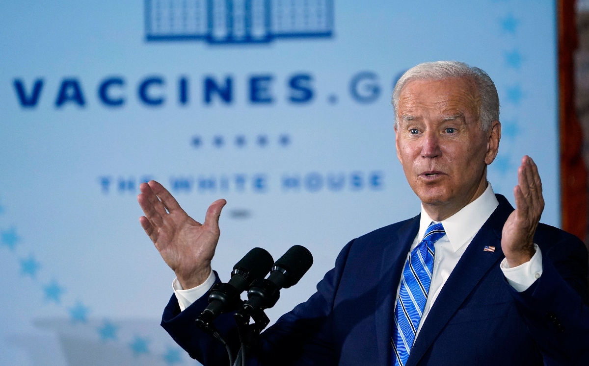 El presidente Joe Biden habla sobre la vacunación contra el covid-19 en Illinois. (AP)