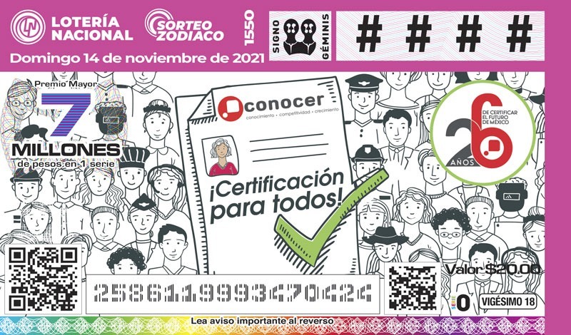 Billete conmemorativo de Lotería Nacional | Especial