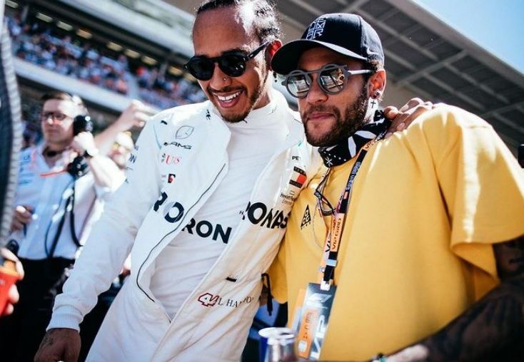 Lewis Hamilton y Neymar Jr. (Instagram: @neymarjr)