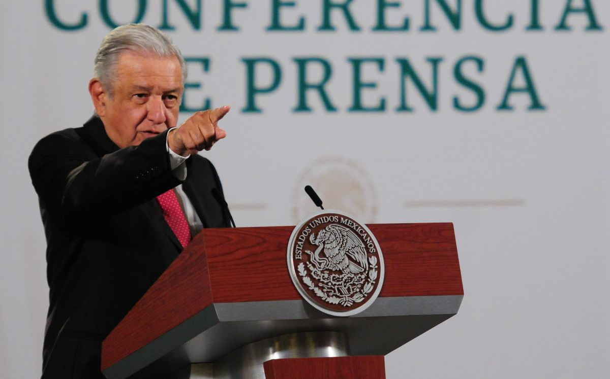 El mandatario durante su conferencia mañanera de hoy en Palacio Nacional. | Cuartoscuro