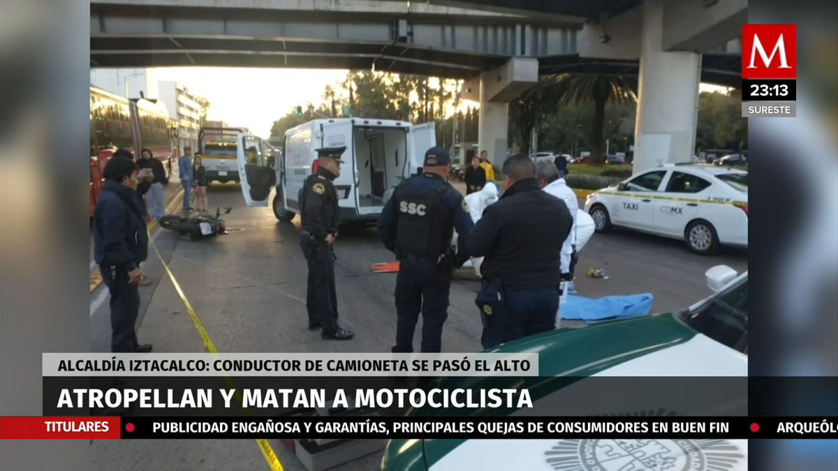 Atropellan y muere motociclista en CdMx