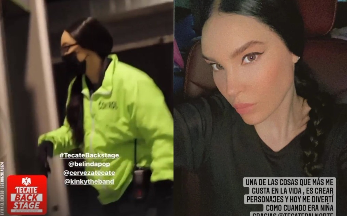 Belinda le juega broma a bajista de Kinky