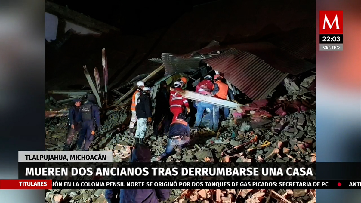 En Michoacán, dos ancianos mueren tras derrumbarse un portal