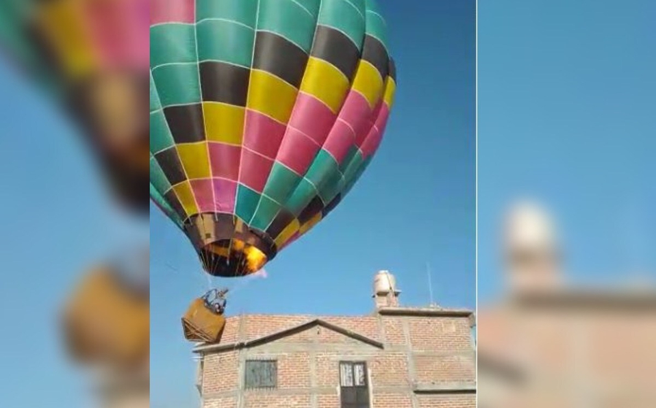 Globo del FIG choca con casa y tira tinaco en Guanajuato