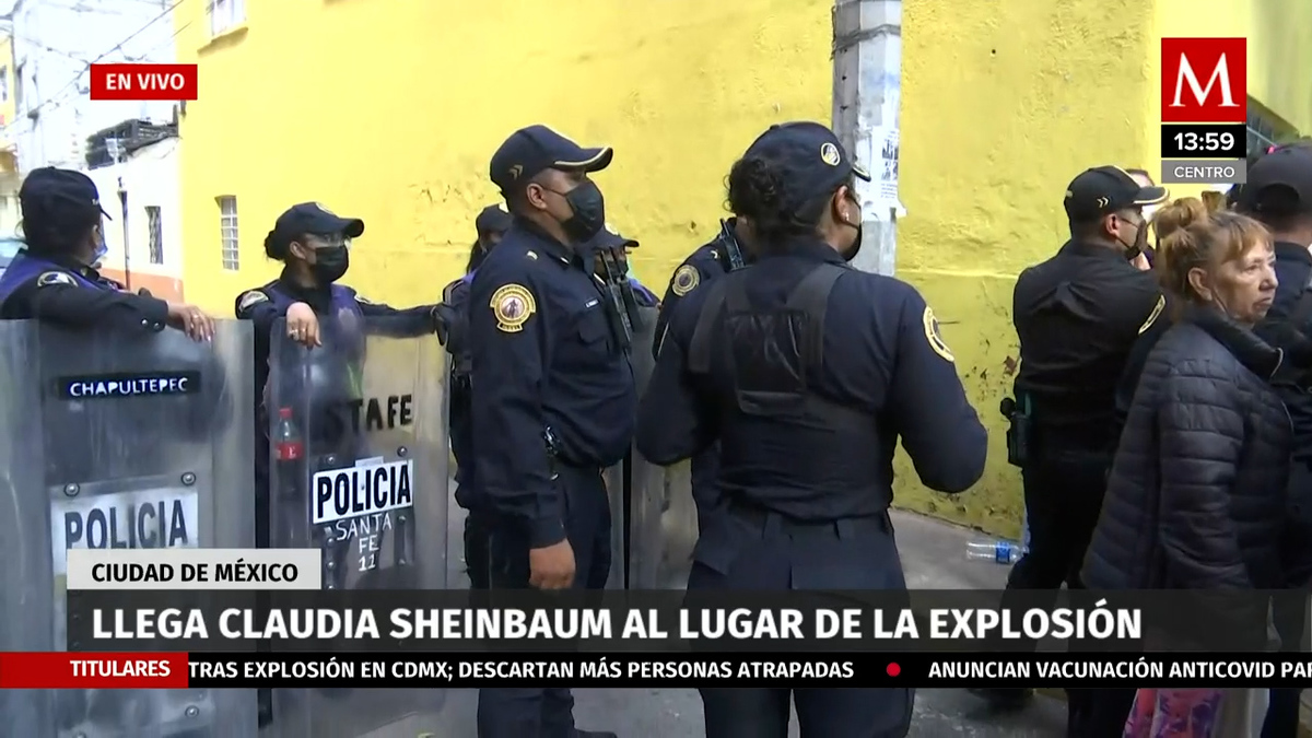 Llega la jefa de gobierno al lugar de la explosión