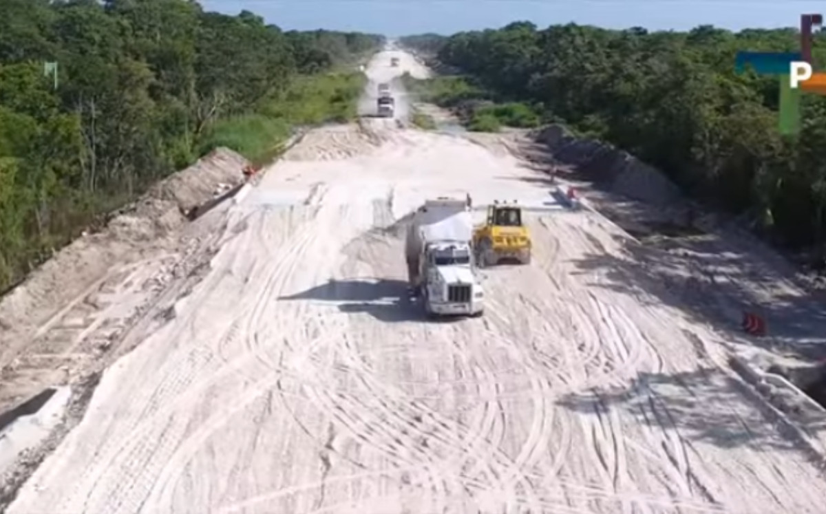 Avance de la obra del Tren Maya. Foto: ESPECIAL