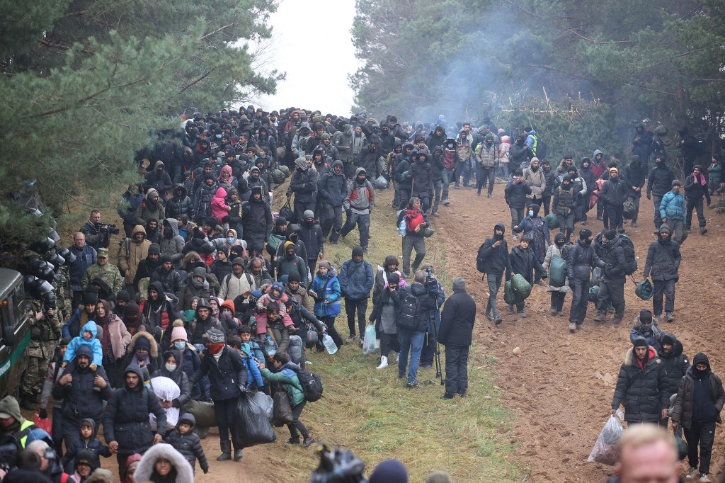 La crisis migratoria en Bielorrusia y Polonia se ha mantenido desde hace un par de semanas. (AFP)