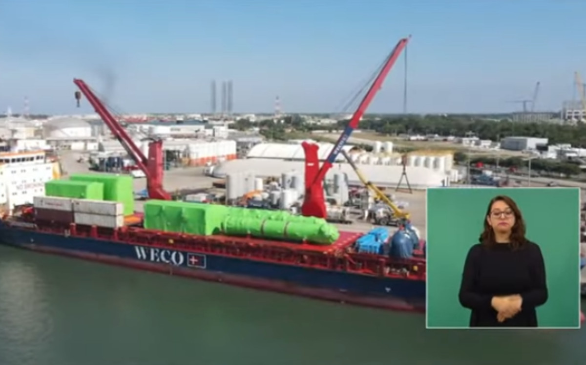 La mayor parte de los equipos fueron enviado vía marítima, y la de fabricación nacional vía terrestre. ESPECIAL