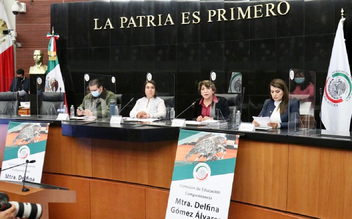 La secretaria de Educación durante su comparecencia ante el Senado. | Especial